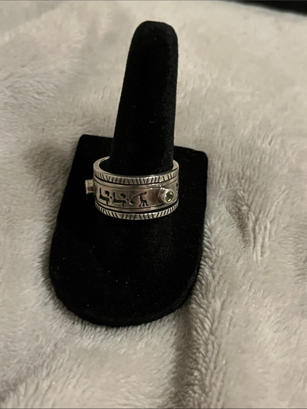 Sterling Silver Multi Gemstone Spinner Ring